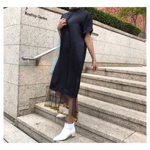 [지에르] 메쉬 원피스 ( 블랙 )