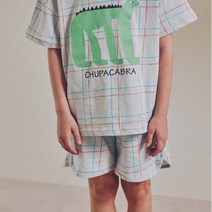 Summer 체크 반바지_스카이 블루