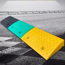 높이 3~9cm 주차장 언덕 도로 경사로 고무 브릿지 오르막 진입판 차량진입판 차량 휠체어, 고무 및 플라스틱 100x25x6