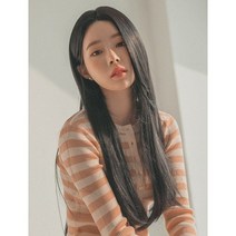 가발나라 여자 수제 레이스 프론트 통가발 긴앞머리 생머리, M-SIZE, 다크블랙