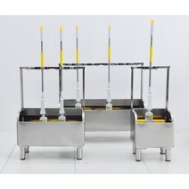 업소용 청소도구 정리대 스텐 화장실 욕실 거치대, 1, 60x41x110 3 후크 2 걸이