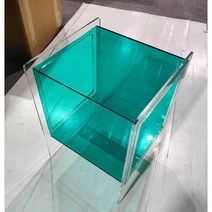 아크릴협탁 쇼파 사이드테이블 선반 탁자 틈새, 그린 레이크