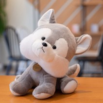 호랑이 대형 에버랜드호랑이 인형 15/20/30cm 박제 올빼미 호랑이 하마 돼지 개구리 앉아 Plushie 기울이기, 10 Husky_02 20cm