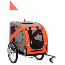 강아지자전거트레일러 반려동물 캐리어 팻카트, 형광옐로우