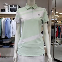 루이까스텔 여성 커플 사선 배색 보더 제원단에리 티셔츠_3FTTS494A