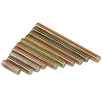 스레드로드 나사 너트 전체 막대 미터법 와이어 막대 탄소강 색상 아연 도금 전체 치아, m8(2개), 140mm