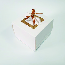 아이팩 미니케익상자 백색 대(높이 13cm), 50개-사각받침