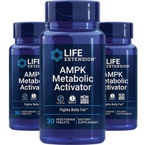 라이프익스텐션 AMPK 메타볼릭 액티베이터 베지테리안 타블렛, 30개입, 3개