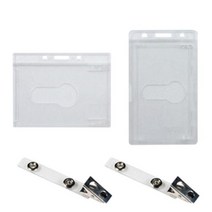 GNT명찰 집게형 플라스틱케이스 100매 소형86x55 - 명찰케이스, 세로100매55x86