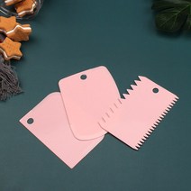 도자기굽기 물레 흙 재료 점토 도자기 플라스틱 스크레이퍼 도구 점토 조각 치아 모양 DIY 텍스처 3 개, 05 PINK