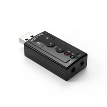 넥스트 NEXT-AV2306 USB to 3.5mm 7.1채널 외장 사운드 카드 오디오 변환 젠더 볼륨조절 뮤트 사운드카드/PC-FI-외장형, 선택없음