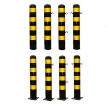 일자형 스틸 볼라드 100 x 1200mm, 매립식(H1200) 고리상하2개