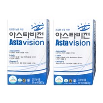 아스타비전 500mg 60캡슐 아스타잔틴 1일 2캡슐, 60정 2박스, 2개