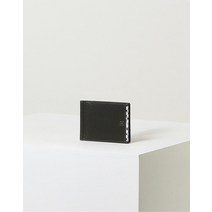22SS [populet]블랙 라인배색 소가죽 머니클립 WBWA2E701BK