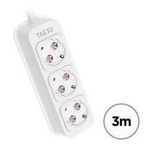 국산 안전멀티탭 3구 3m 접지콘센트 클릭탭