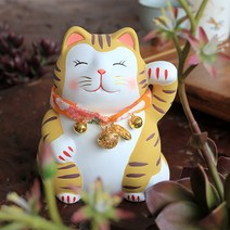 애완 고양이 도자기 고양이 동물 장식품 홈 데스크 가게 인테리어 부잣집 고양이, [LM0611]높이 대략 13.5CM - 호랑이 무늬, 멀티 컬러