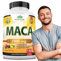 페루산 블랙마카 레드마카 옐로우마카 1900mg - 150 비건캡슐, 기본