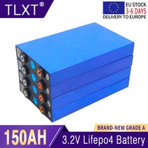 인산철배터리 고용량 A 32V 150AH Lifepo4 리튬 철 인산염 셀 diy는 12V 24V 36V 골프 카트 RV 배터리로 결, 02 4PCS, 4개