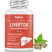 LiverTox by NuBest - Premium Liver Health Formula - Liver Cleanse Detox & Repair - 60 Capsules