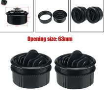 차량 에어컨 부품 자동차 압축기 부품오링 트럭 버스 코치 요트 방수 측면 지붕 라운드 콘센트에 대 한 2pcs 유니버설 라운드 콘센트 벤트, 블랙