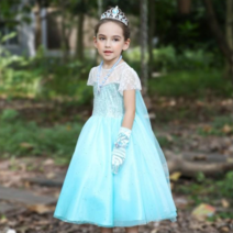 민트 레이스 반팔 생일파티 여름 디즈니 공주 드레스 여아동 키즈 르밍띠끄