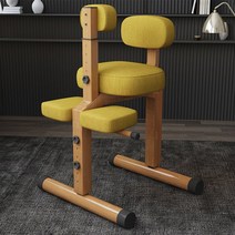 가슴받이 무릎의자 자세교정 허리 골반 교정 의자, 블랙