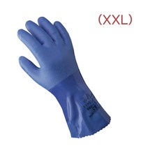 화학제품 생산 PVC 3중코팅 내유 내화학 장갑 XXL 심리스 정전기방지 건설 랩실, 1개