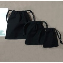 백바이백 원단끈 국내제작 블랙 복조리파우치/화장품파우치 이너백 캔버스가방 무지 에코백
