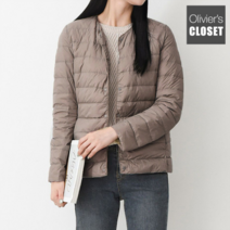올리비에스클로젯 한정수량/패플단독 올리비에스클로젯 베이직 오리털 경량 패딩 점퍼_O2210PD001D