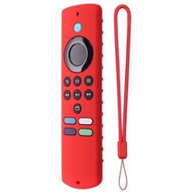 Fire-TV 스틱 라이트 2021 용 원격 커버 교체 보호 스킨 제어 충격 방지 전체, red