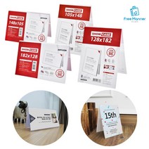 신B몰 삼각 양면 쇼케이스 소형 아크릴 가격표 메모꽂이, 1개