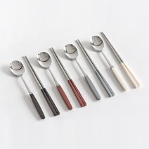 [4P세트] 카모메키친 카모메 수저세트, 빈티지컬러, 숟가락4p,젓가락4p