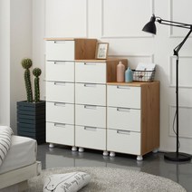 초이스400 광폭 3단 4단 5단서랍장 원룸 거실 아이방 속깊은 3단서랍장 4단서랍장, 초이스400 5단, 오크화이트