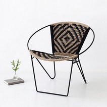 마켓비 PECRE 빈티지의자 PC0145CH, 블랙패턴