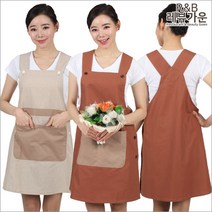 레뷰가운 앞치마 카페 꽃집 어린이집 교사 요양보호사 MP05, 1개, MP05_연베이지M