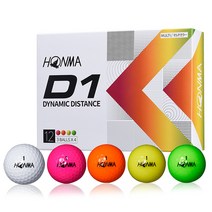 혼마 NEW D1 골프공 2피스 12p, 멀티, 1개