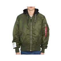 [알파인더스트리] MA-1 ZHP 118101 142 DARK OLIVE 남자 후드 패딩 봄버 자켓 레귤러핏