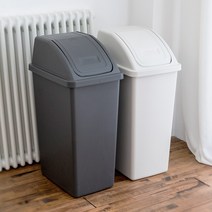 클랩 대형 쓰레기통 카페 업소 사무실 병원 실외 오픈 휴지통 대용량 분리수거 50리터 75리터, 아이보리, 와이드, 7호(50리터)