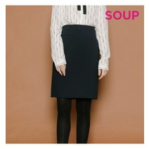 SOUP 하이웨이스트 솔리드 스커트(SV9SR07)