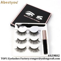 Aestyou-마그네틱 속눈썹 믹스 스타일 3D 인조 방수 리퀴드 라이너 세트 족집게 Cilios 마그네틱 메, 한개옵션1, 01 A3M02