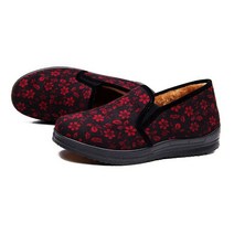 여성 부드러운 바닥 따뜻한 기모 털 방한화 신발 겨울 슬립온 단화 중년 신발