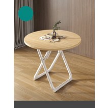 6인용 원목식탁 두꺼운 접시 테이블 통합 부스 접이식 작은 원형, [02] yellow-b