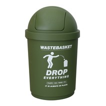 M 원형 푸쉬 휴지통 매장용 종량제 대용량 재활용 대형쓰레기통 20L, M 원형 푸쉬 휴지통 대(블랙)