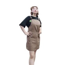LANYI 나는바리스타 생활방수앞치마, 블랙