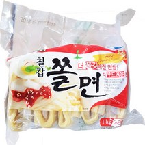 칠갑농산 쫄면 1kg 냉면/쫄면사리/쫄면양념장/비빔면/팔도비빔면/칼국수/쫄면장/김말이/국수/순대, 단일 수량