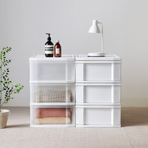 아이리스 플라스틱 투명 3단 서랍장 수납장 CLZ-503 229975