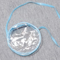 원형비닐가방 크로스백 파랑 5개 여름 PVC 방수 비치백 투명 가방