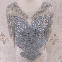 새로운 디자인 모티브 핫 픽스 라인스톤 패치 의류에 아이언 DIY, silver set B