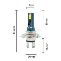 2Pcs 3030 H4 H7 LED 자동차 안개등 H11 H8 H9 H16JP H3 전조등 전구 9005 운전 램프 6000K 12V 24V, 02 H10, 03 3000 천개 황금
