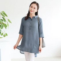 [우일인견] 엄마옷 마담룩 여름 시원한 인견100% 롱블라우스